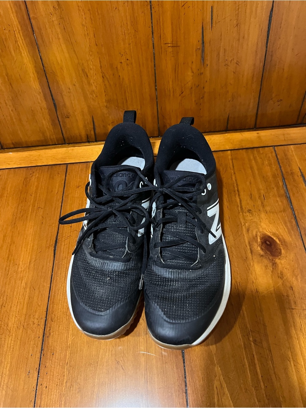 New Balance Men's Black and White Baseball Turf Shoes